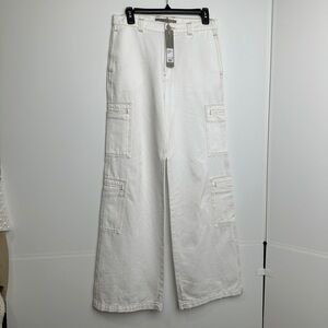 Hudson Jeans High-Rise Welt Pocket Wide Leg Cargo